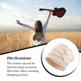 thumbnail image 4 of Polyester Ladies Turban Floral Washable Washable Foldable Solid Color Stylish Traditional Cap Office Shopping Head Wrap Headband Bonnet Beige, 4 of 6