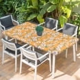 thumbnail image 2 of Spring Botanical Table Cloths for 5 Foot Rectangle Tables, Watercolor Floral Flowers Botanical Yellow Patio Waterproof Elastic Fitted Tablecloths, Washable Rectangular Table Cover for Camping, 2 of 8