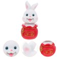 thumbnail image 3 of 3pcs Bunny Cake Topper Year of the Rabbit Cake Decoration Miniature Figurine Decoration, 3 of 8