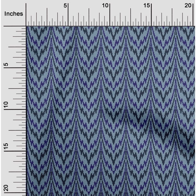 oneOone Polyester Lycra Fabric Zig Zag Flame Stitch Print Sewing Fabric BTY 56 Inch Wide