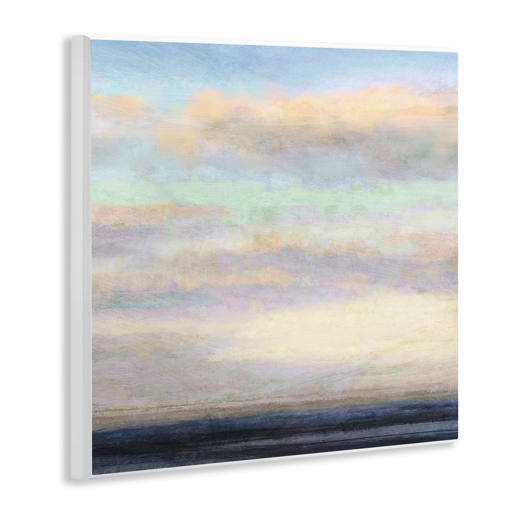 Stupell Industries Cloudy Abstract Bay Scene Coastal Painting Unframed Art Print Wall Art, 12 x 12