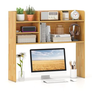 Gymax 3-Tier  Desktop Bookshelf w/ 6 Shelves Desk Organizer for Computer Desk