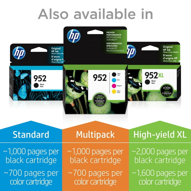COMETE - 953XL - Pack 2 Cartouches d'encre Compatibles avec HP 953 XL -  Cartouche 953 pour HP Officejet Pro 7720 7730 7740 8210 (2 Noirs)
