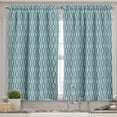 thumbnail image 2 of Ambesonne Turquoise Valance & Curtain, Moroccan Interior, 55"x36", Slate Blue and Pale Blue, 2 of 6