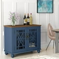 thumbnail image 2 of FESTIVO 38" Vintage Style Wood Kitchen Accent Buffet Sideboard Cabinet - Navy, 2 of 5