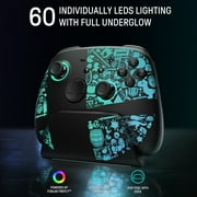 FUNLAB Hall Effect Controller with Charging Dock Compatible with Switch/OLED , Bluetooth Controller for RGB/Turbo/Wakeup/Hall - Black
