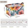 thumbnail image 5 of Rectangle Storage Basket with Handles Tropical Flower Collapsible Storage Bin Large Storage Bins Decorative for Clothes Toys Bedroom, 5 of 8