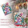 thumbnail image 4 of Welcome Christmas Rock and Roll Snowman Decorative Garden Flag, Pink Guitar Xmas Tree Winter Holiday Yard Outside Decorations, Funny Burlap Outdoor Small Home Decor Double Sided 12 x 18, 4 of 6