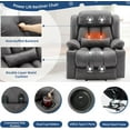 thumbnail image 7 of Large Dual Motor Lay Flat Power Lift Recliner Chair with Extended Footrest, Heat Massage, Oversized Electric Recliner for Big Tall Elderly, Lumbar Pillow, USB & Type-C Ports, Gray, 7 of 7