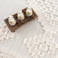 thumbnail image 6 of Hauteloom Rosales Farmhouse Living Room Bedroom Modern Moroccan Medallion Runner Rug - Soft Shaggy High Low Carpet - High Pile - Bohemian, Boho - White, Beige, Cream - 2'7" x 7'3", 6 of 19