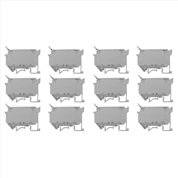 UK5- UK5RD con Clip de Tornillo para Bloque de Terminales de Desconexión de Base de Terminal de Fusible de Carril DIN LED (Paquete de 12 Unidades, Gris)