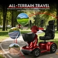 thumbnail image 2 of Heavy-Duty 4 Wheel Mobility Scooters for Adults, 800W All Terrain Mobility Scooters For Seniors, Supports +300 Lbs, Handicap Electric Scooter With Seat, Long Range Up to 21 Miles, (NINA-Red), 2 of 7