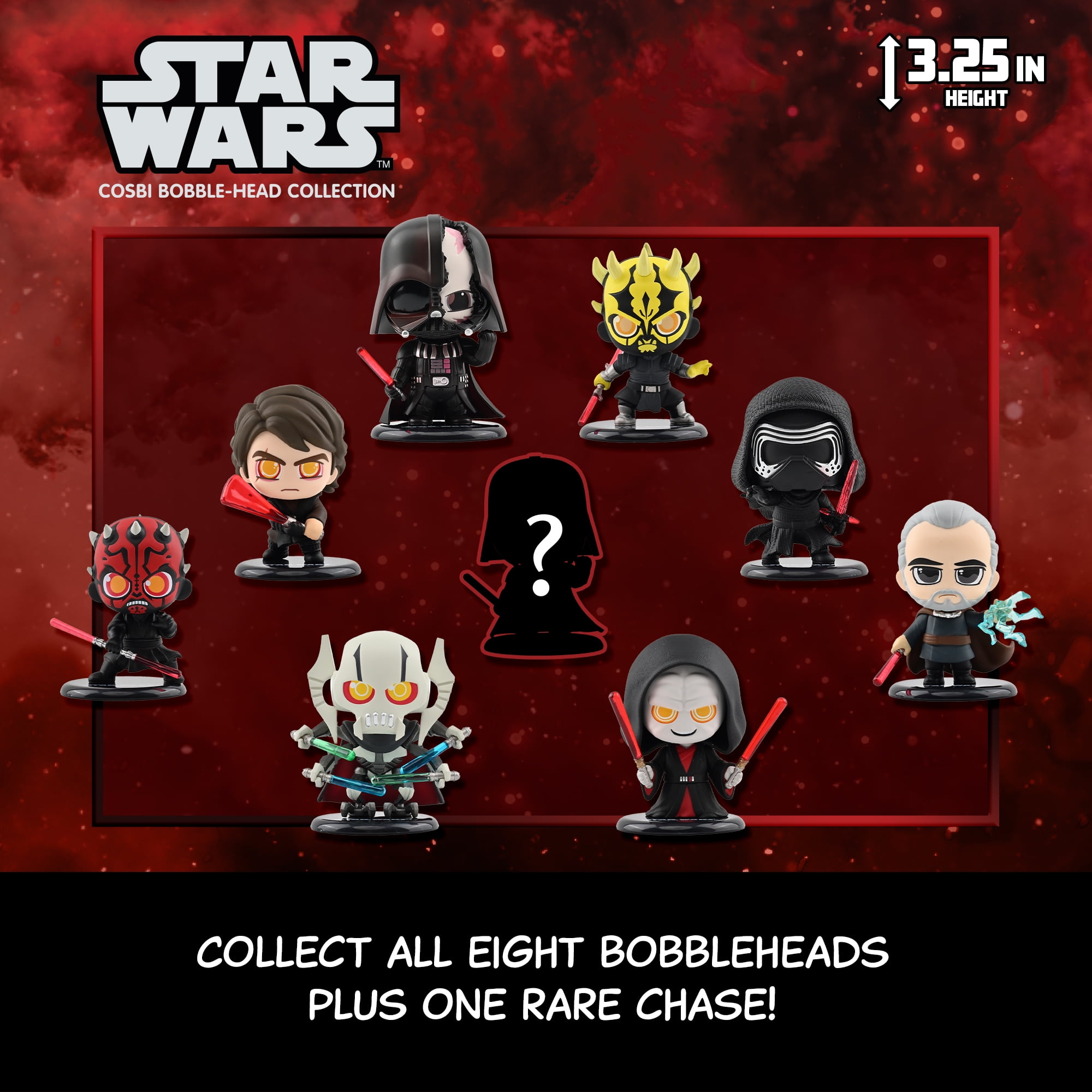 Star Wars Dark Side Cosbi Bobble-Head  Collectible Figures Set 8 Blind Boxes