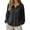 Black #031, variant on Womens Cotton Linen Flowy Shirts Summer Casual Long Sleeve Beach Coverups Peasant Gauze Tunics Trendy Boho Clothes, L