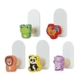 thumbnail image 1 of Ganchos de pared de madera, 5 uds. Ganchos de madera adhesivos, gancho montado en la pared de animales, ganchos decorativos para colgar en la pared, colgador de mochila de madera, 1 of 5