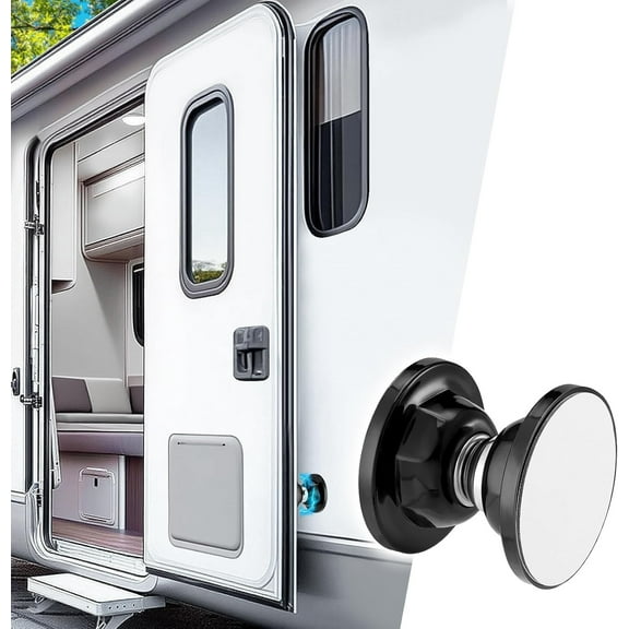 Strong Magnetic RV Door Holder - Camper RV Door Catch to Keep Doors Open in Breeze, Easy to Install, with Adhesives & Screws, Sturdy Stopper for Trailer RV Accessories