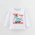thumbnail image 2 of Hpapadks Girls Tops Casual Cartoon Letter Dinosaur Print Long Sleeve Crew Neck Base Top Boys Tshirts White 6-7 Years, 2 of 6