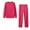 Hot Pink, variant on Womens Pajama Sets Round Neck Long Sleeve Pants Sports Set Orange