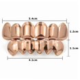 thumbnail image 5 of Gorras de Hip Hop chapadas en oro rosa, ajuste personalizado, conjunto de Grillz superior e inferior, parrillas para dientes, boca Hop, ajuste personalizado, Grillz de dientes pulidos, 5 of 5