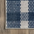 thumbnail image 4 of nuLOOM Rianne SpinClean Machine Washable Plaid Farmhouse Area Rug, 2' 6" x 8', Runner, Rianne Blue, 4 of 7