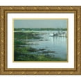 thumbnail image 1 of Bansemer, Roger 32x26 Gold Ornate Wood Framed with Double Matting Museum Art Print Titled - Oyster Beds, 1 of 4