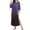 Blue / Purple, variant on Women's Nightgown Short Sleeve Sleepshirt Long Loungewear Casual Maxi Lounge Dress House Dresses with Pockets
