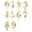 2.Gold, variant on RjnShan 10-Pieces Silver Numeral Birthday Candles Holder, Cake Numeral Candles Number 0-9 Glitter Cake Topper Decoration for Birthday, Wedding Anniversary, Party Celebration