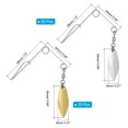 thumbnail image 2 of Unique Bargains 40Pcs Fishing Spinnerbait Wire with Blade, Large-sized Willow Leaf, 2 of 5