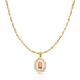 thumbnail image 1 of Ioka-14K Tri Color Gold Religious Our Lady of Guadalupe Charm Pendant with 1mm Box Chain Necklace - 18", 1 of 4