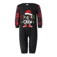 thumbnail image 4 of Christmas Family Pajamas Matching Set,Xmas Long Sleeve Letters Print T-shirt with Plaid Pants Sleepwear Loungewear, 4 of 6