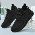 thumbnail image 4 of Dakaela Womens Fashion Sneakers Knit Breathable Casual Walking Shoes Gym Workout Slip on Shoes Black 7.5, 4 of 6