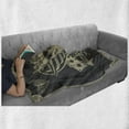 thumbnail image 6 of Skull Soft Flannel Fleece Throw Blanket, Vector Skeleton Poker Cards Play Game Scary Horror Image Crown and Heart, Cozy Plush for Indoor and Outdoor Use, 60" x 80", Dark Grey Tan Beige, by Ambesonne, 6 of 6