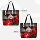 thumbnail image 2 of Fotbe Red Wine Rose Bolsa Tote con Estampado para Mujer, Bolsos con Cremallera, Bolsa de Hombro Casual de Gran Capacidad con Bolsillos Internos, 2 of 7