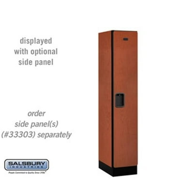 SalsburyIndustries 31158CHE Single Tier 1 Wide 5 ft. X 18 in. Designer Wood Locker - Cherry