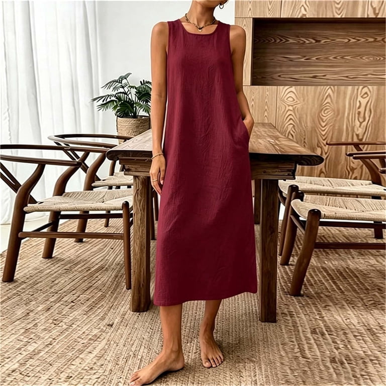 bohemian beach dress white Elegant Boho Long Loose Cotton Pink / S tag:[moisture wicking] Size:18 35/36 neckline adds an elegant Anyone But You': Where