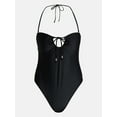 thumbnail image 7 of No Boundaries Women's Bay Club Strapless Keyhole One Piece, Sizes XXS-XXL, 7 of 7