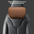 thumbnail image 6 of CxhicLuv Car Headrest, Auto Neck Pillow, Leather Velvet Ergonomic Neck Support, Car Comfort Accessories, Neck Fatigue Relief for Drivers, Long-Distance Travelers, Brown, 6 of 9