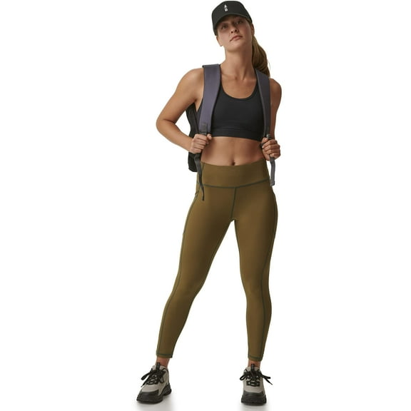 BASS OUTDOOR Women's Easy-Care Leggings with Thigh Pockets Military XS New