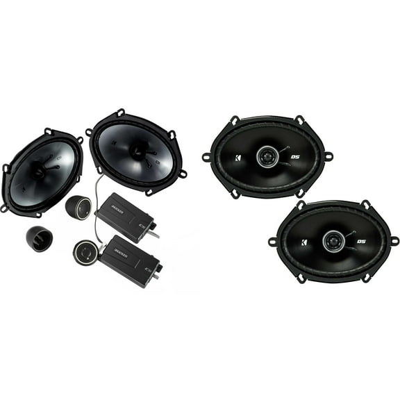 Kicker 46CSS684 CS-Series CSS68 6x8-Inch (160x200mm) Component System with .75-inch tweeters w/ 43DSC6804 6x8" Coaxial Bundle