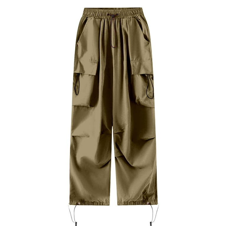 Cargo Pants Women, 90s Vintage Baggy Wide Leg Parachute Trousers