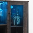 thumbnail image 5 of IdealHouse Wine Bar Cabinet with LED Lights, Coffee Bar Storage, Buffet Sideboard for Dining Room & Kitchen, Oak, 5 of 8