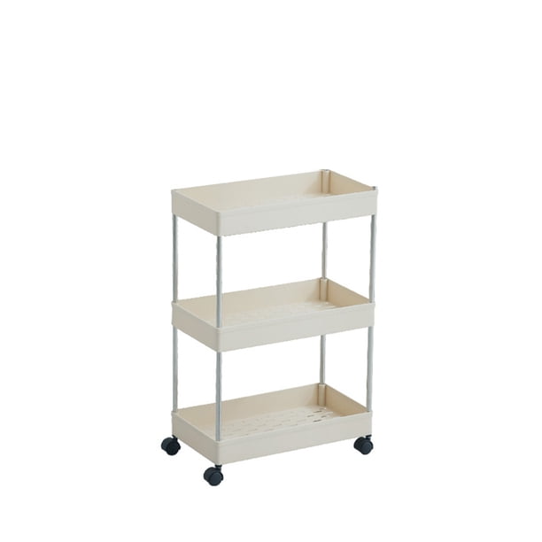 Estante De Almacenamiento Con Espacio De 2/3/4 Capas, Torre Deslizante Delgada Para Cocina, Montaje Móvil, Estante De Baño De Plástico, Ruedas, Organizador Para Ahorrar Espacio Methold HA024121-02
