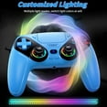 thumbnail image 3 of Dinosoo RGB Wireless Controller for PS5/ 5 PC, Bluetooth Controller with Turbo, Macro, Dynamic Vibration, 6-Axis Motion , 3.5mm Audio , 1000mAh Battery, Speaker - Blue, 3 of 8