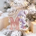 thumbnail image 5 of romoty Personalized Christmas Letter Ornaments, Cute Purple Snowman Initial Pendants, 2D Flat Acrylic Monogram Tree Car Mirror Decor, 5 of 7