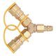 thumbnail image 3 of Y Splitter Natural Gas Quick Connect Adapter for Grills Generators Patio Heaters Pizza Ovens Patio Fire Pits 3/8 Inch, 3 of 3