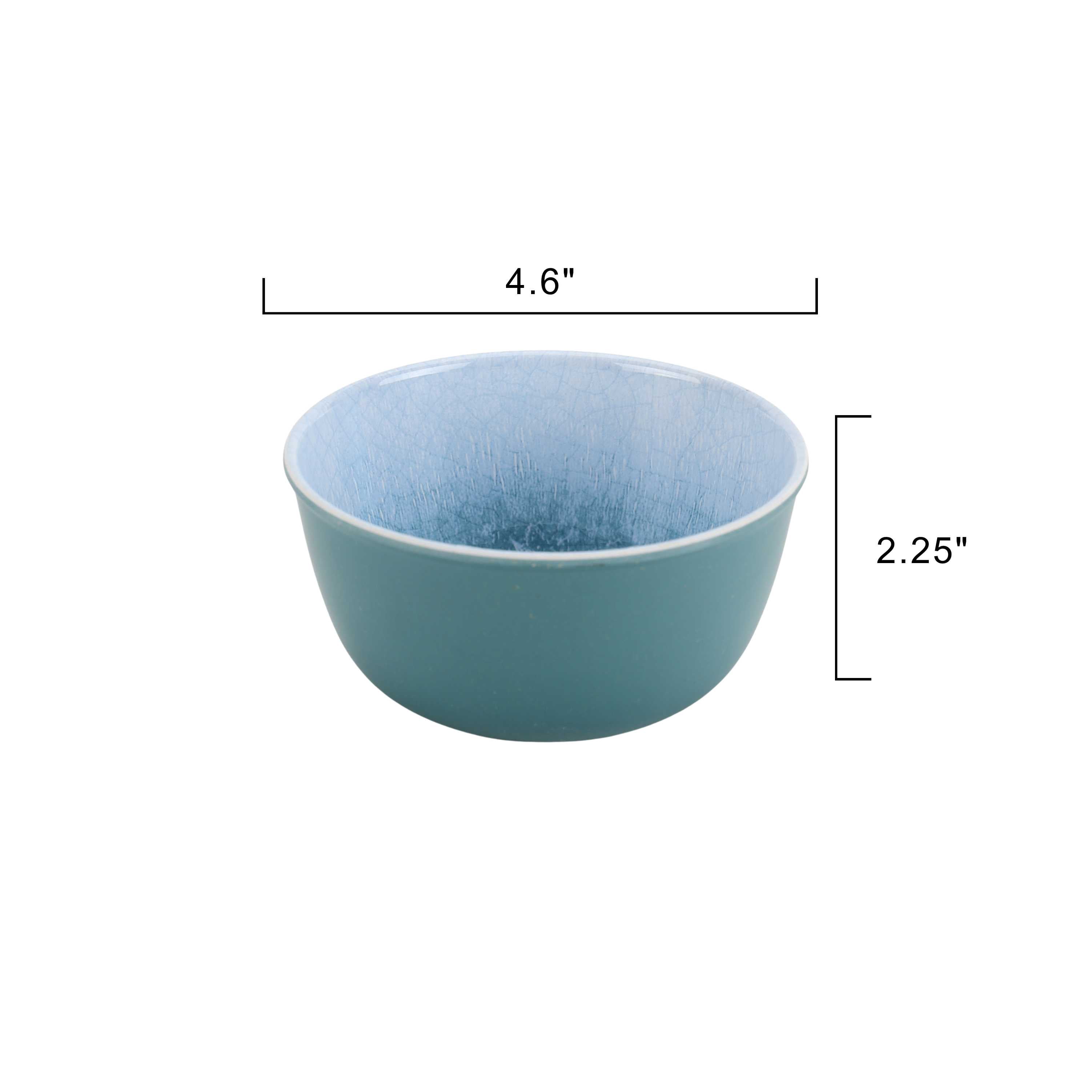 Better Homes and Gardens 2-Piece Bamboo Melamine Blue Reactive Dip Bowl Set