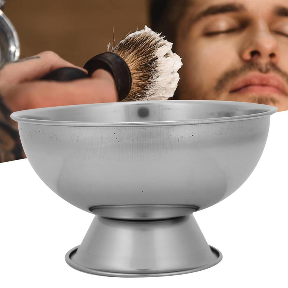 YLSHRF Shaving Soap Bowl,Stainless Steel Foam Bowl,Stainless Steel Beard Shave Foam Bowl Shaving