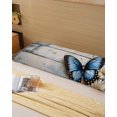 thumbnail image 6 of Butterfly Daisy Throw Pillow Covers, Retro Spring Floral Flower Wooden Grain Soft Breathable Pillow Cases with Zipper for Sleeping, Long Body Pillowcases for Couch Bed Sofa Chair 20x60 Inches, 6 of 6