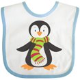 thumbnail image 3 of Inktastic Cute Penguin, Little Penguin, Penguin with Scarf Boys or Girls Baby Bib, 3 of 4