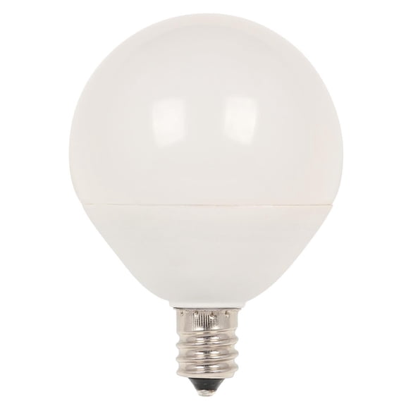 Westinghouse 4513100 60-Watt Equivalent G16-1/2 Dimmable Soft White LED Light Bulb with Candelabra Base